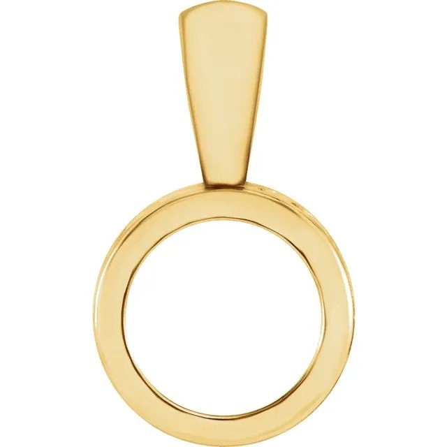 Filigree back set pendant component available in 14k yellow gold, rose gold or white gold, choose your size.