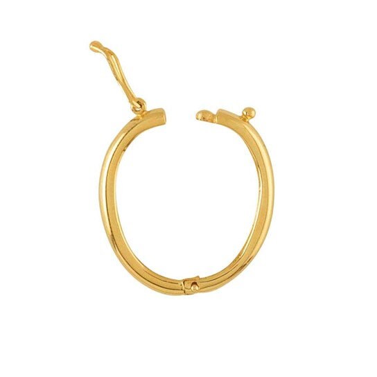 14K Yellow Gold Necklace Shortener Clasp with Safety Catch