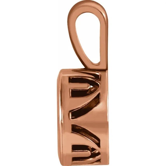 Filigree back set pendant component available in 14k yellow gold, rose gold or white gold, choose your size.