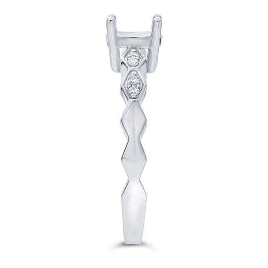 14K White Gold 1-Ct. Round Semi-Mount Engagement Ring Mounting, 3 sizes available