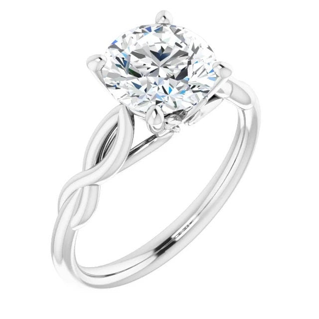 7 mm Square Solitaire Engagement Ring Mounting, custom build for your gemstone