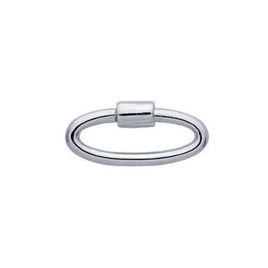 Sterling Silver 16.5mm Oval Carabiner Clasp