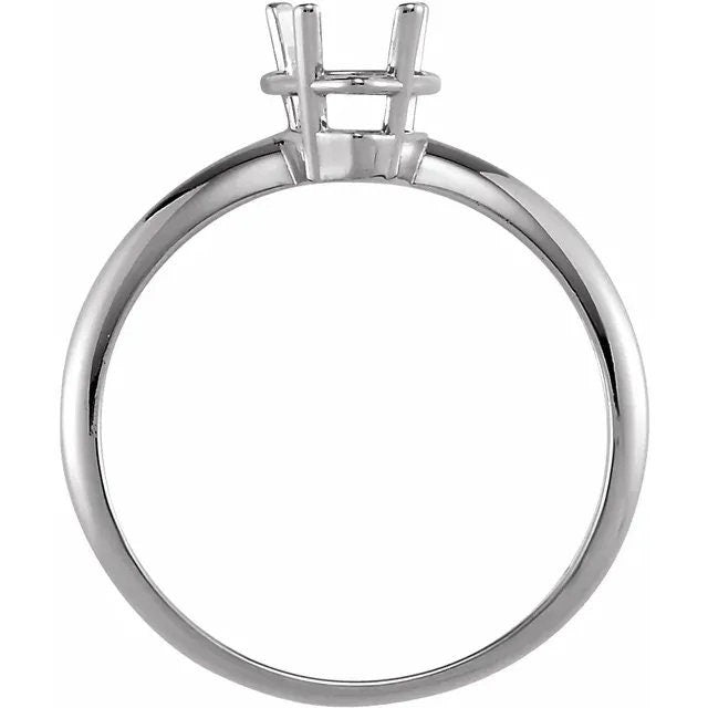 Pear Solitaire Ring Mounting, 14K  White or Yellow Gold, choose your setting size.