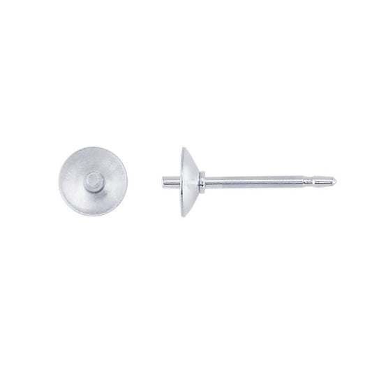 Sterling Silver Post Earring with Cup and Peg,