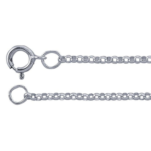 Sterling Silver 1.5mm Rolo Chain, finished or per foot