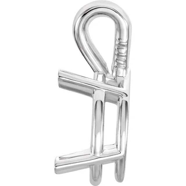 Marquise 4-Prong Pendant Mounting, Basket Setting available in Sterling Silver, or 14k Gold and W Gold, different sizes available
