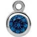 14k round bezel dangle, choose your size and metal color