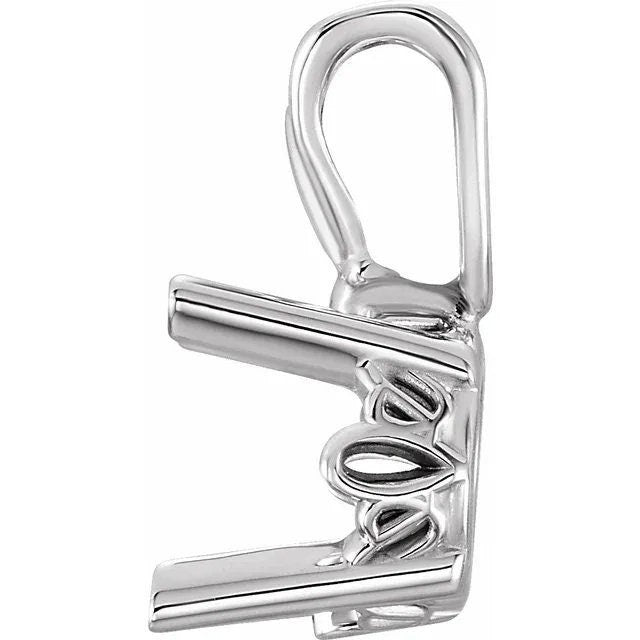 Round 4-prong pendant mounting, choose sterling silver, 14k yg, or 14k wg. many setting sizes are available