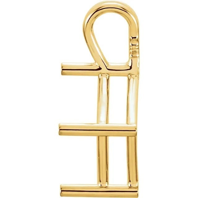Square 4-prong basket pendant mounting, available in sterling silver, 14k yg and 14k wg, many sizes to choose