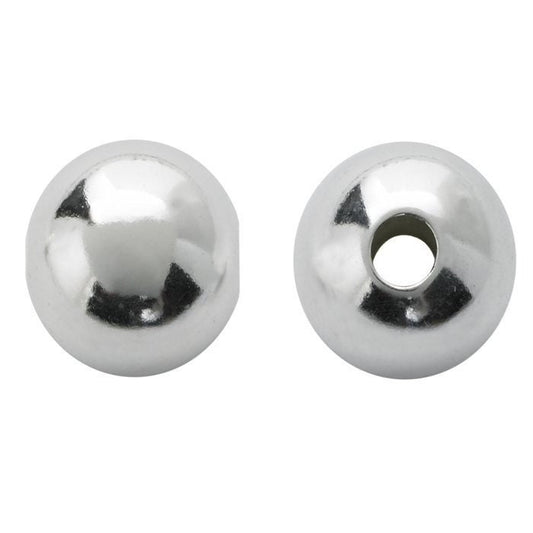 Sterling silver  round seamless beads, choose your size, sold in pairs