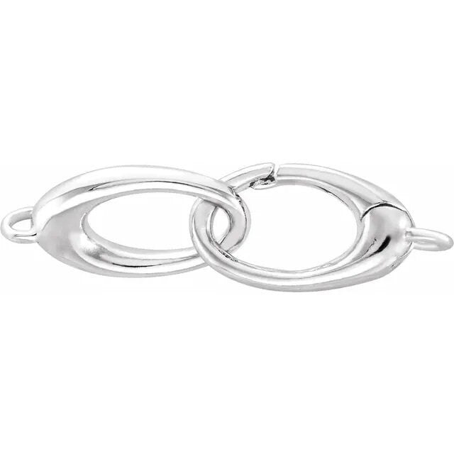 Double Triggerless Lobster Clasp in Sterling Silver or 14k Gold