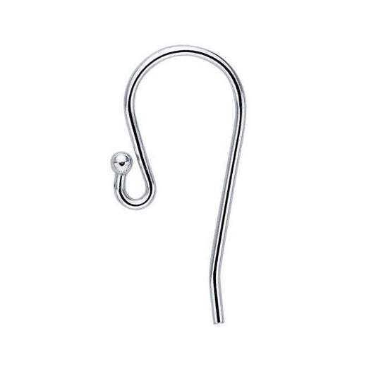 Argentium® silver ear wire with 1.8mm ball end and loop