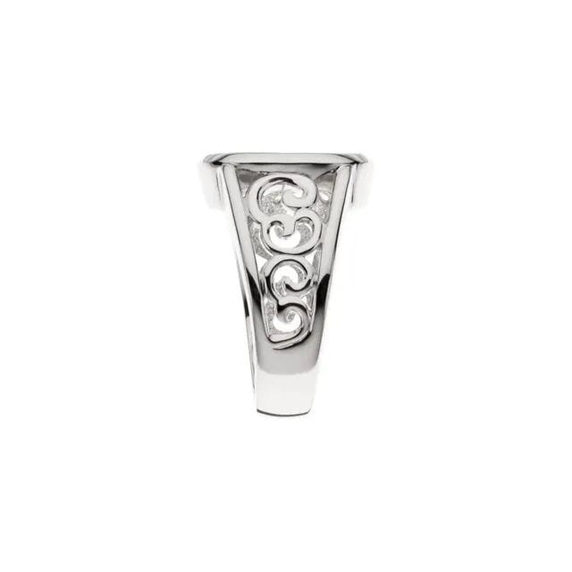Sterling Silver 14x10 mm Oval Cabochon Ring Mounting, also custom material available