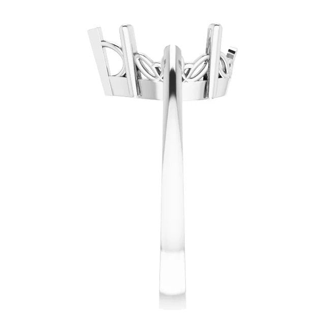 Pear 5-Prong V-End Solitaire Ring Mounting, several sizes available in 925 Sterling Silver or 14k Gold and 10k Gold