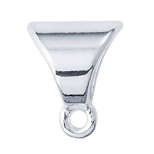 Sterling silver slide pendant bail with ring, choose your size