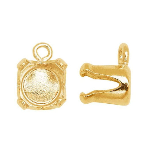 14/20 Yellow Gold-Filled Round Snap-In Component Mounting, choose your size