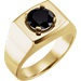 Men's solitaire ring mounting in 6.5mm setting, available in different Sterling Silver, 10k Gold, 14k Gold, Twotone