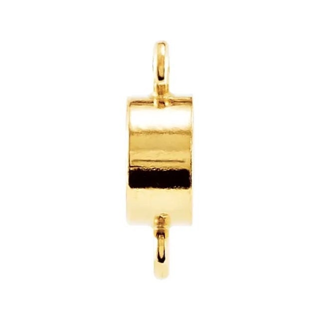 Round Bezel Setting Link in 3 or 4 mm, available in Sterling Silver or 14k Gold