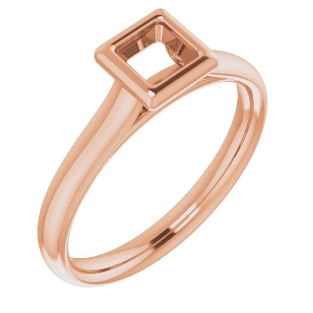 6.5 mm Round Solitaire Engagement Ring Mounting, choose your metal. Customizing is available in setting cut and size