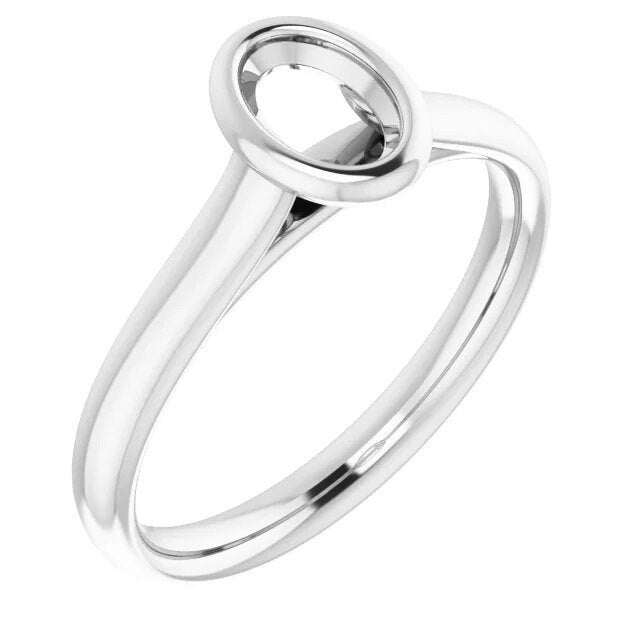 6.5 mm Round Solitaire Engagement Ring Mounting, choose your metal. Customizing is available in setting cut and size