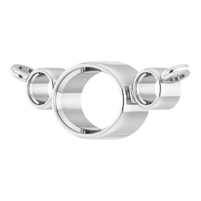 Oval bezel-set necklace center available in 10k and 14k Gold, or Sterling Silver