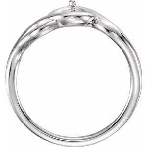 Ring Mounting for 7 mm Pearl in Sterling Silver or 14k white Gold