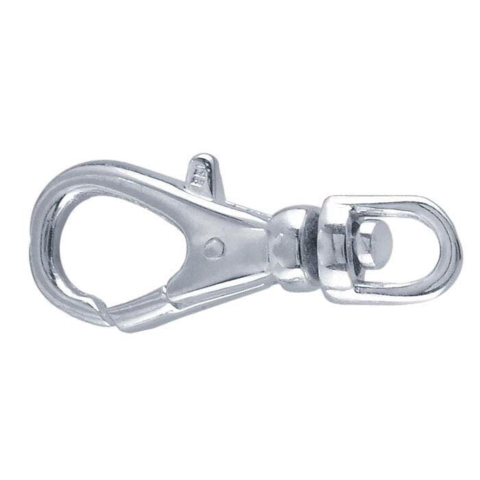 Sterling silver round swivel lobster clasp