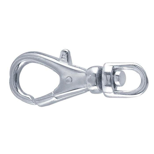Sterling silver round swivel lobster clasp