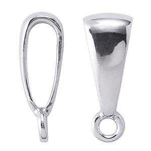 Sterling silver pendant bail with ring