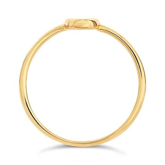 14k yellow gold 6 x 4mm oval cabochon ring mounting