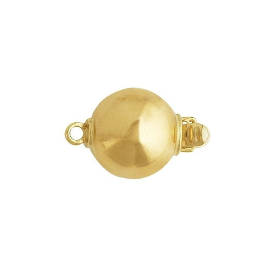 14k yellow gold bead safety clasp
