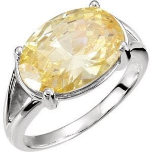 Oval 14x10mm Ring Mounting in Sterling Silver or 10k Yellow Gold