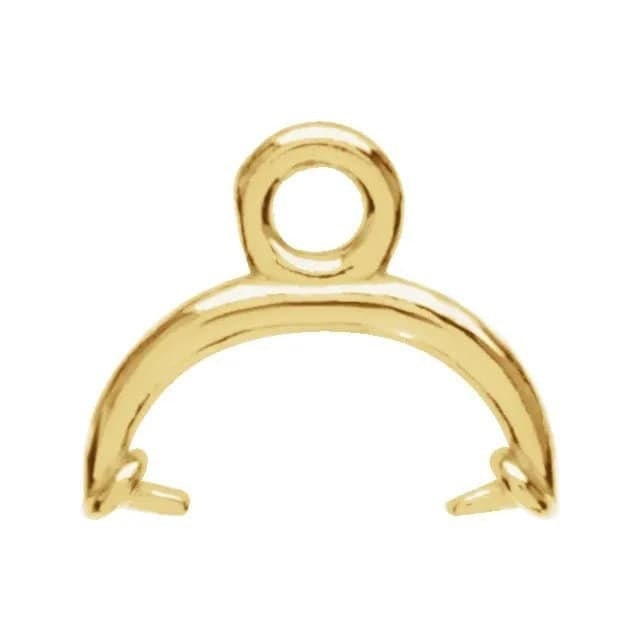 14k  4 or 5 mm briolette dangle mounting in yellow, white, or rose gold available