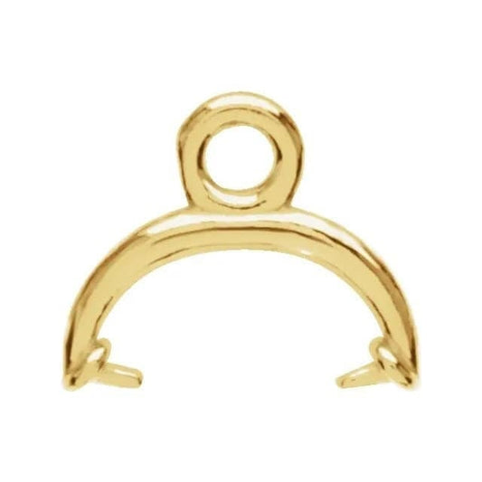 14k  4 or 5 mm briolette dangle mounting in yellow, white, or rose gold available
