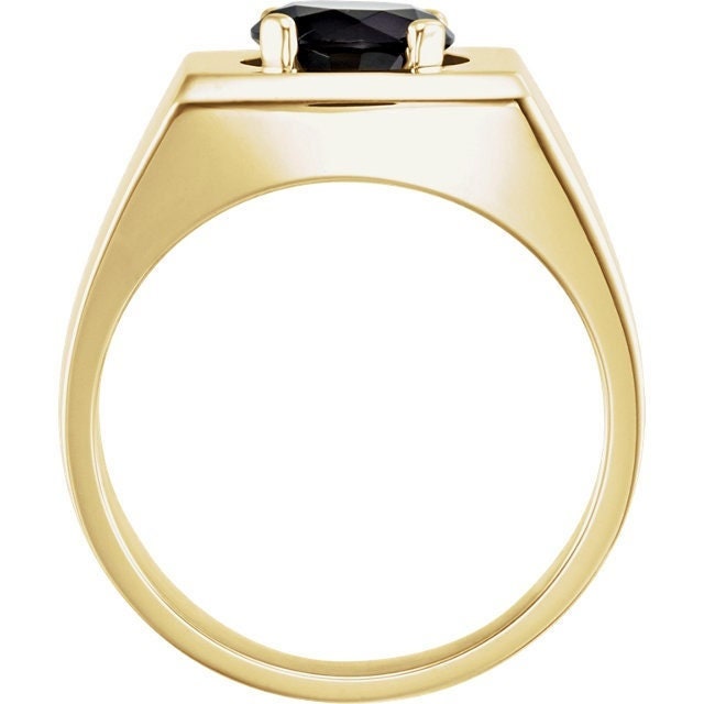 Men's solitaire ring mounting in 6.5mm setting, available in different Sterling Silver, 10k Gold, 14k Gold, Twotone