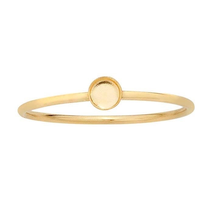 14/20 yellow gold-filled round cabochon ring mounting, choose your mounting and finger size