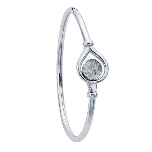 Sterling silver flex tube bangle bracelet mounting