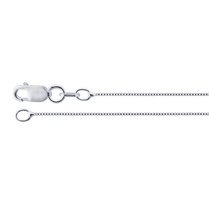Sterling Silver 1.2mm Venetian Box Chain, choose you length
