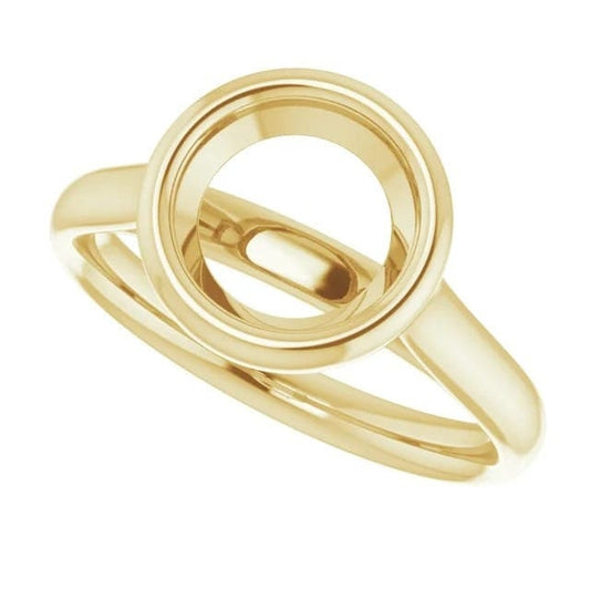 6.5 mm Round Solitaire Engagement Ring Mounting, choose your metal. Customizing is available in setting cut and size