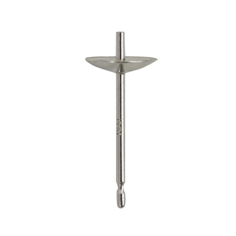 14k yellow or white gold ear post with cup and peg, sold in pairs