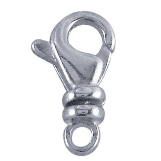 Sterling silver teardrop swivel lobster clasp