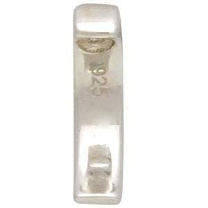 1 sterling silver bead - large moon 12x9mm