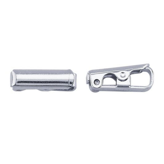 Sterling silver fold-over clasp, available in 2 sizes, sold per piece