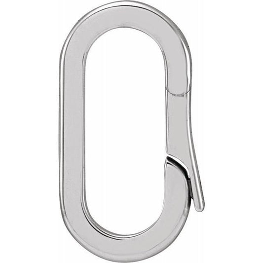 Elongated charm bail, available in sterling silver, or 14k gold, rose gold, white gold,