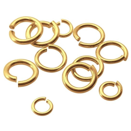 14k yellow gold  round jump ring, select your size