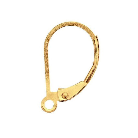 14/20 yellow gold-filled lever-back ear wire with open ring, sold in pair