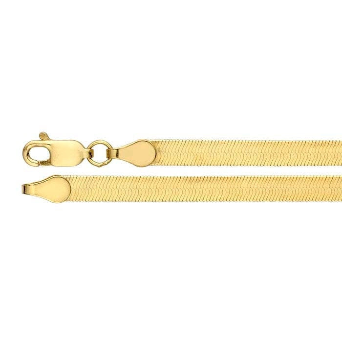 14k yellow gold herringbone chain