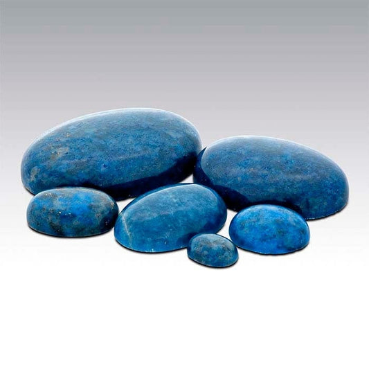 Oval denim lapis cabochon, choose your size