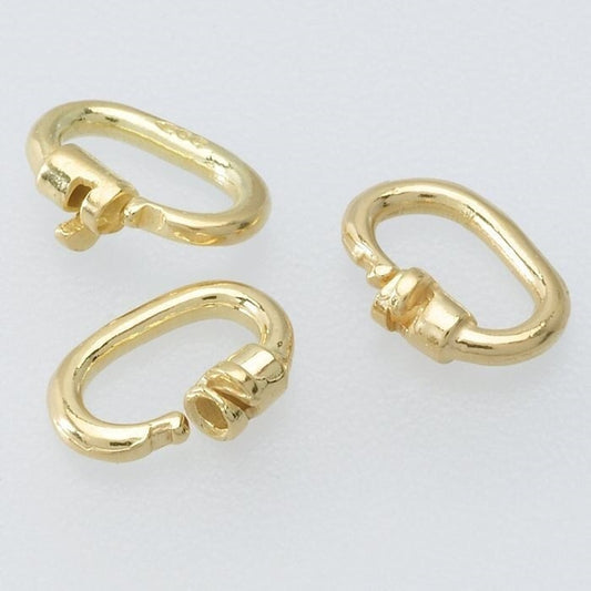 Jump ring, 14k yellow gold 4.6 x 1.8mm link lock jump ring, no solder ring, sold per piece