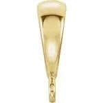 14k yellow 7x4.5 mm id tapered bail, available also in white gold